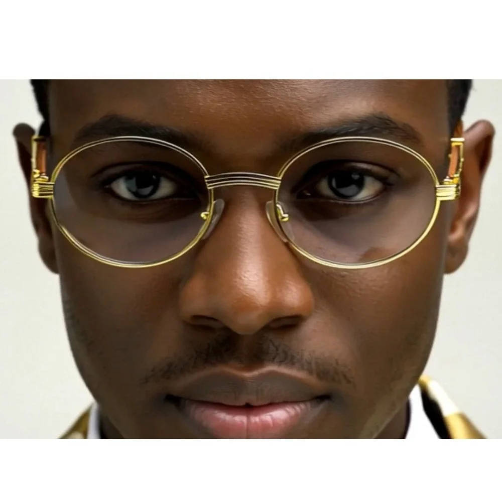 Hip Hop Eyeglasses Light Wood Timple Trendy Outdoor Party Wear Nouveau Vintage‎
